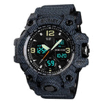 SKMEI 1155B Multifunktionale Herren Outdoor-Sport Armbanduhr mit großem Zifferblatt, wasserdicht und nachtleuchtend
