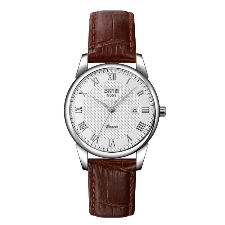 SKMEI 9058 Multifunktionale Outdoor-Mode Wasserdichte Quarz-Armbanduhr mit silbernem Gehäuse, EDA00092301A, EDA00092301B, EDA00092301C, EDA00092301D, EDA00092301E, EDA00092301F