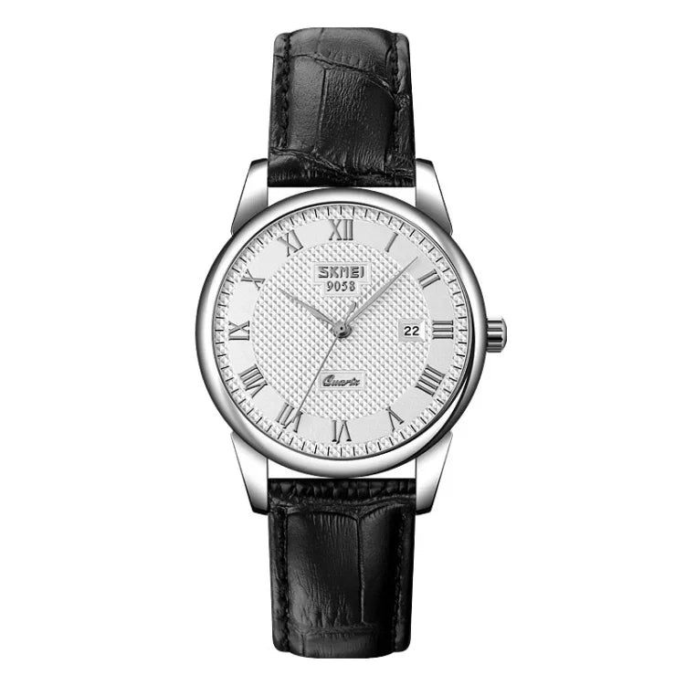 SKMEI 9058 Multifunktionale Outdoor-Mode Wasserdichte Quarz-Armbanduhr mit silbernem Gehäuse, EDA00092301A, EDA00092301B, EDA00092301C, EDA00092301D, EDA00092301E, EDA00092301F