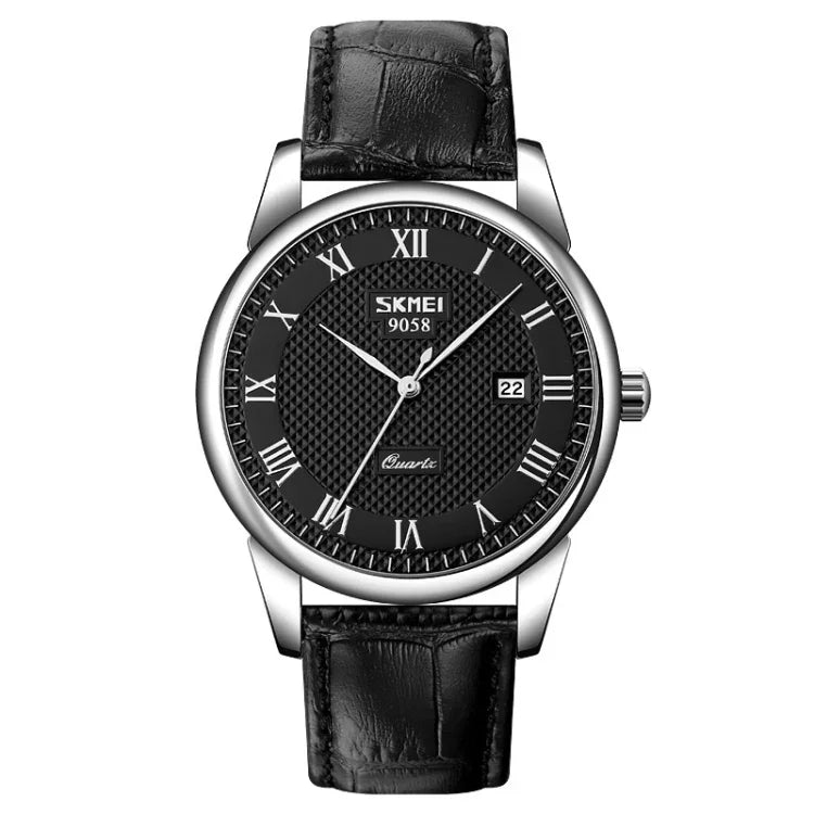 SKMEI 9058 Multifunktionale Outdoor-Mode Wasserdichte Quarz-Armbanduhr mit silbernem Gehäuse, EDA00092301A, EDA00092301B, EDA00092301C, EDA00092301D, EDA00092301E, EDA00092301F