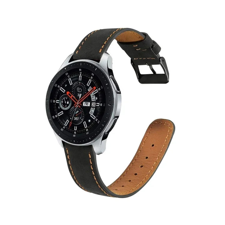 Ersatzarmband aus echtem Leder mit rundem Ende für Samsung Galaxy Watch Active / Active 2 40 mm / Active 2 44 mm