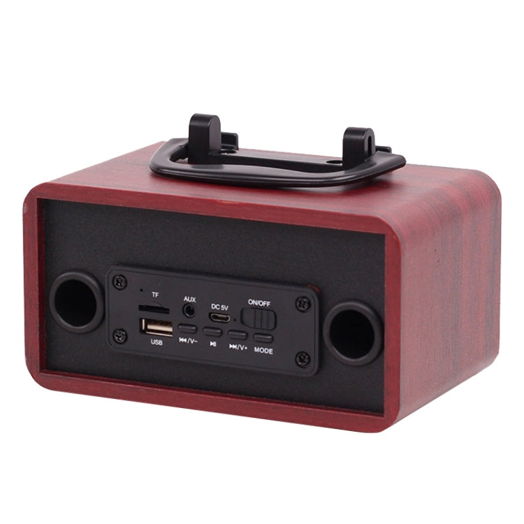 FT-4002 Kabellose Bluetooth-Retro-Subwoofer-Lautsprecher aus Holz, unterstützen TF-Karten- und USB-MP3-Wiedergabe, schwarz gemasert, gelb gemasert, rot gemasert