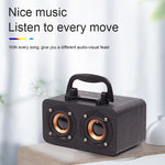FT-4002 Kabellose Bluetooth-Retro-Subwoofer-Lautsprecher aus Holz, unterstützen TF-Karten- und USB-MP3-Wiedergabe, schwarz gemasert, gelb gemasert, rot gemasert