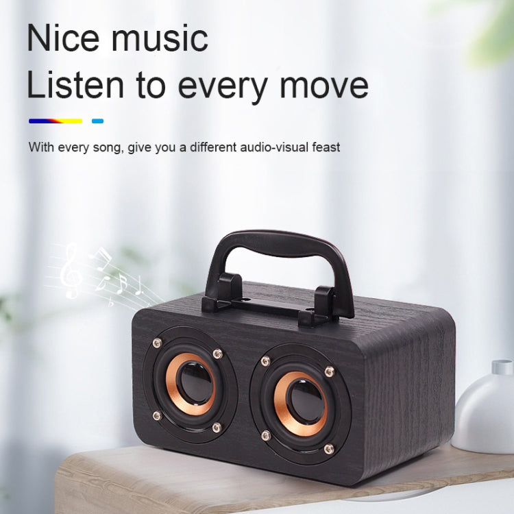 FT-4002 Kabellose Bluetooth-Retro-Subwoofer-Lautsprecher aus Holz, unterstützen TF-Karten- und USB-MP3-Wiedergabe, schwarz gemasert, gelb gemasert, rot gemasert