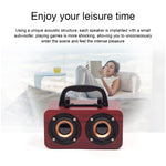 FT-4002 Kabellose Bluetooth-Retro-Subwoofer-Lautsprecher aus Holz, unterstützen TF-Karten- und USB-MP3-Wiedergabe, schwarz gemasert, gelb gemasert, rot gemasert