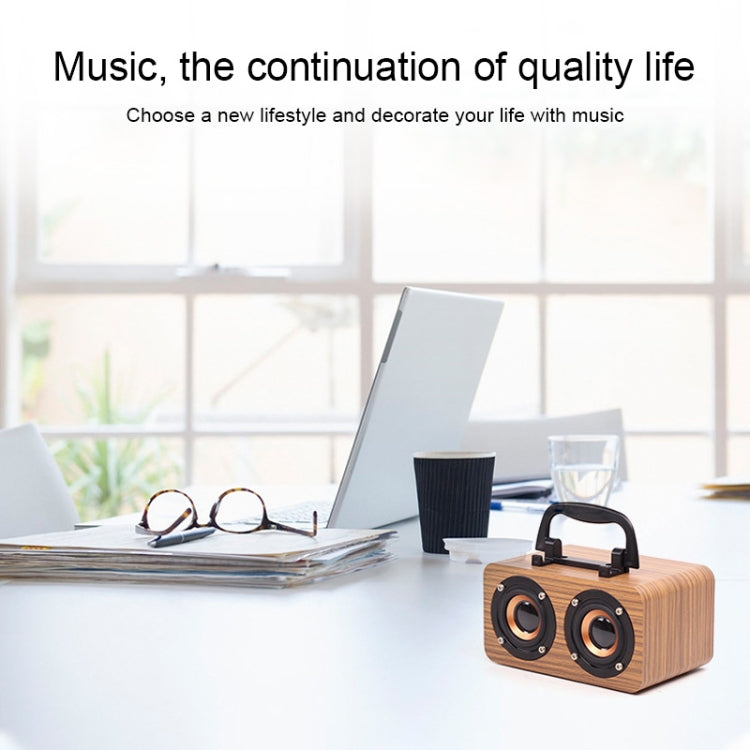 FT-4002 Kabellose Bluetooth-Retro-Subwoofer-Lautsprecher aus Holz, unterstützen TF-Karten- und USB-MP3-Wiedergabe, schwarz gemasert, gelb gemasert, rot gemasert