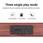 D10 Tragbarer kabelloser Bluetooth 4.2 Lautsprecher aus Holz, D10 (Rot Holzmaserung)