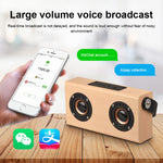 D10 Tragbarer kabelloser Bluetooth 4.2 Lautsprecher aus Holz, D10 (Rot Holzmaserung)