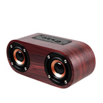 Q8 Bluetooth 4.2 Klassischer Bluetooth-Lautsprecher aus Holz mit Doppeltönern, Q8 (Rotbraune Holzmaserung), Q8 (Walnussmaserung)