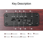Q8 Bluetooth 4.2 Klassischer Bluetooth-Lautsprecher aus Holz mit Doppeltönern, Q8 (Rotbraune Holzmaserung), Q8 (Walnussmaserung)