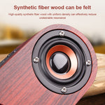 Q8 Bluetooth 4.2 Klassischer Bluetooth-Lautsprecher aus Holz mit Doppeltönern, Q8 (Rotbraune Holzmaserung), Q8 (Walnussmaserung)