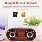 Q8 Bluetooth 4.2 Klassischer Bluetooth-Lautsprecher aus Holz mit Doppeltönern, Q8 (Rotbraune Holzmaserung), Q8 (Walnussmaserung)