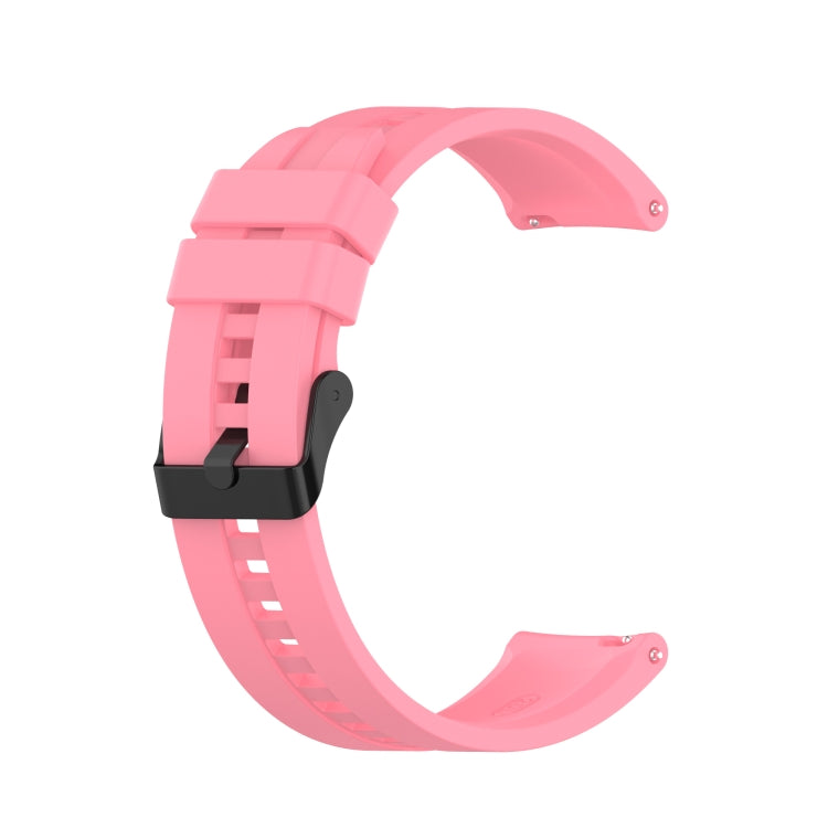 For Huawei Watch GT 2 42mm Silicone Replacement Wrist Strap Watchband, with Black Buckle, with Silver Buckle