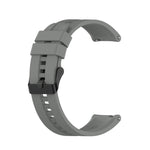 For Huawei Watch GT 2 42mm Silicone Replacement Wrist Strap Watchband, with Black Buckle, with Silver Buckle