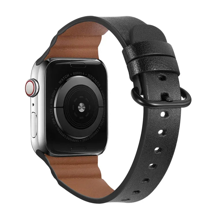 Originale Lederarmbänder als Ersatz für Apple Watch Series 7 (45 mm), 6, SE, 5, 4 (44 mm), 3, 2, 1 (42 mm) und 7 (41 mm), 6, SE, 5, 4 (40 mm) sowie 3, 2, 1 (38 mm).