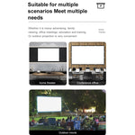 Faltbare Milchseide Polyester Projektorleinwand, 60 Zoll (16:9) Projektionsfläche: 133 x 75cm, 60 Zoll (4:3) Projektionsfläche: 120 x 90cm, 72 Zoll (16:9) Projektionsfläche: 159 x 90cm, 72 Zoll (4:3) Projektionsfläche: 146 x 110cm