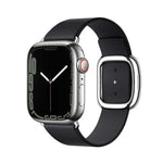 Modern Style Leather Watch Band For Apple Watch 49mm / 46mm / 45mm / 44mm / 42mm, For Apple Watch 49mm / 46mm / 45mm / 44mm / 42mm, For Apple Watch Ultra 49mm / Series 8&7 45mm / SE 2&6&SE&5&4 44mm / 3&2&1 42mm