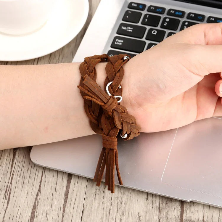 Handgewebtes Lederarmband für Apple Watch Series 6 & SE & 5 & 4 44mm / 3 & 2 & 1 42mm, für Apple Watch Ultra 49mm / Series 8&7 45mm / SE 2&6&SE&5&4 44mm / 3&2&1 42mm, für Apple Watch Series 7 45mm / 6 & SE & 5 & 4 44mm / 3 & 2 & 1 42mm
