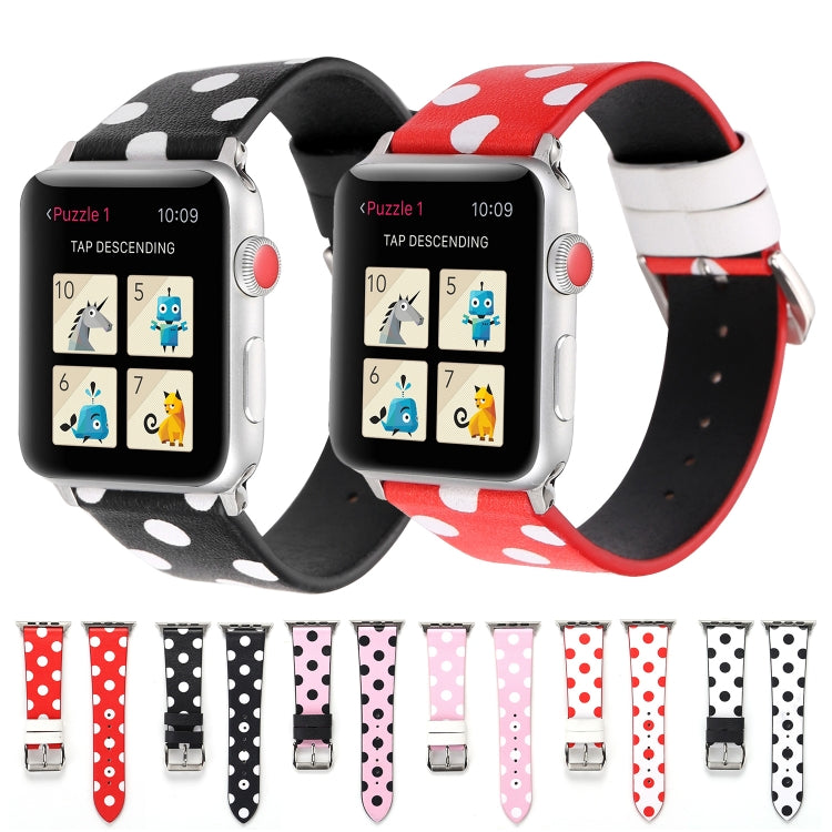 Fashion Dot Series Uhrenarmband für Apple Watch Series 6 & SE & 5 & 4 40mm / 3 & 2 & 1 38mm, für Apple Watch Series 7 41mm / 6 & SE & 5 & 4 40mm / 3 & 2 & 1 38mm, für Apple Watch Series 8&7 41mm / SE 2&6&SE&5&4 40mm / 3&2&1 38mm