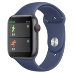 H55Pro Smartwatch mit 1,4-Zoll-TFT-Bildschirm und Bluetooth-Funktion, unterstützt Schlafüberwachung, Herzfrequenzmessung und Blutdruckmessung. Erhältlich mit Silikonarmband in verschiedenen Farben: Grün, Dunkelblau und Rosa.