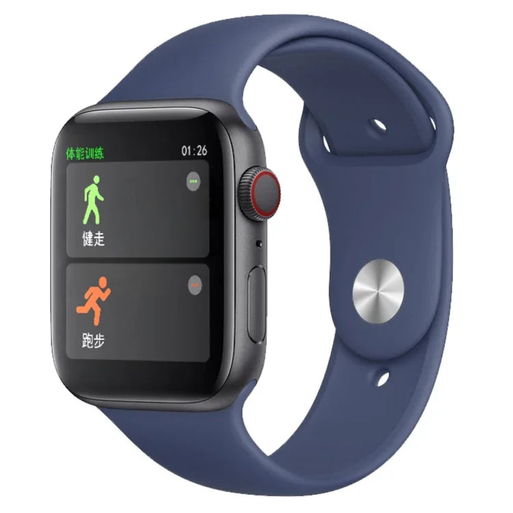 H55Pro Smartwatch mit 1,4-Zoll-TFT-Bildschirm und Bluetooth-Funktion, unterstützt Schlafüberwachung, Herzfrequenzmessung und Blutdruckmessung. Erhältlich mit Silikonarmband in verschiedenen Farben: Grün, Dunkelblau und Rosa.