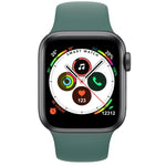 H55Pro Smartwatch mit 1,4-Zoll-TFT-Bildschirm und Bluetooth-Funktion, unterstützt Schlafüberwachung, Herzfrequenzmessung und Blutdruckmessung. Erhältlich mit Silikonarmband in verschiedenen Farben: Grün, Dunkelblau und Rosa.