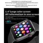 H55Pro Smartwatch mit 1,4-Zoll-TFT-Bildschirm und Bluetooth-Funktion, unterstützt Schlafüberwachung, Herzfrequenzmessung und Blutdruckmessung. Erhältlich mit Silikonarmband in verschiedenen Farben: Grün, Dunkelblau und Rosa.