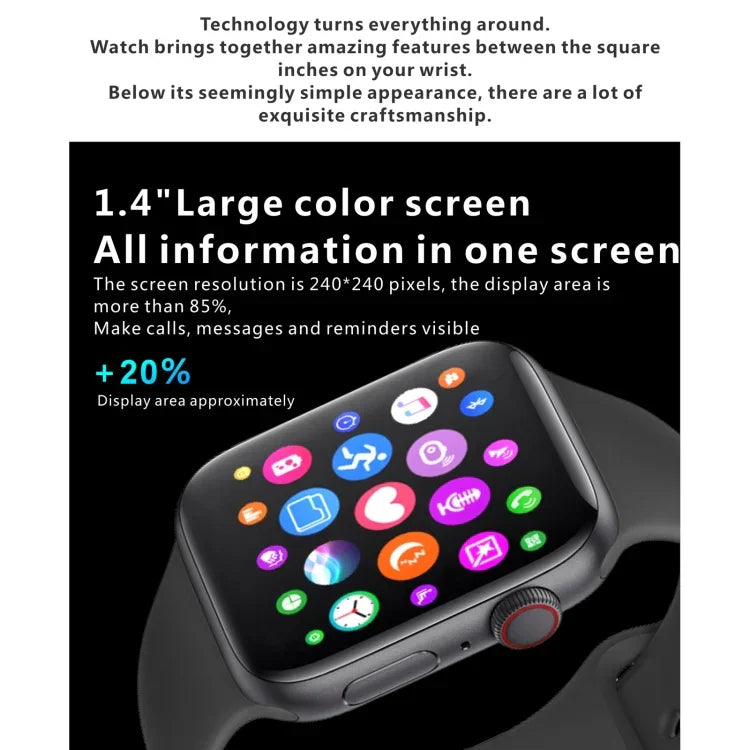 H55Pro Smartwatch mit 1,4-Zoll-TFT-Bildschirm und Bluetooth-Funktion, unterstützt Schlafüberwachung, Herzfrequenzmessung und Blutdruckmessung, Ausführung: Stahlarmband, Ausführung: Stahlarmband (Schwarz), Ausführung: Stahlarmband (Silber)