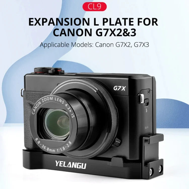YELANGU CL9 Kamera-Erweiterungsplatine L-Platte für Canon G7X2/ G7X23, CL9 für Canon G7X2