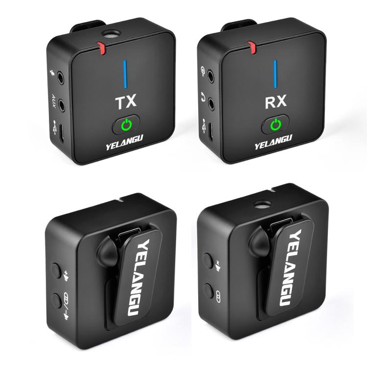 YELANGU MX5 2,4G Live-Übertragungs Interview Aufnahme Drahtloses Mikrofon