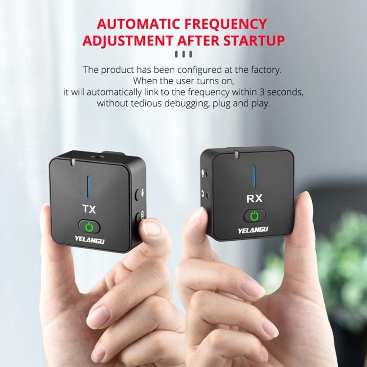 YELANGU MX5 2,4G Live-Übertragungs Interview Aufnahme Drahtloses Mikrofon