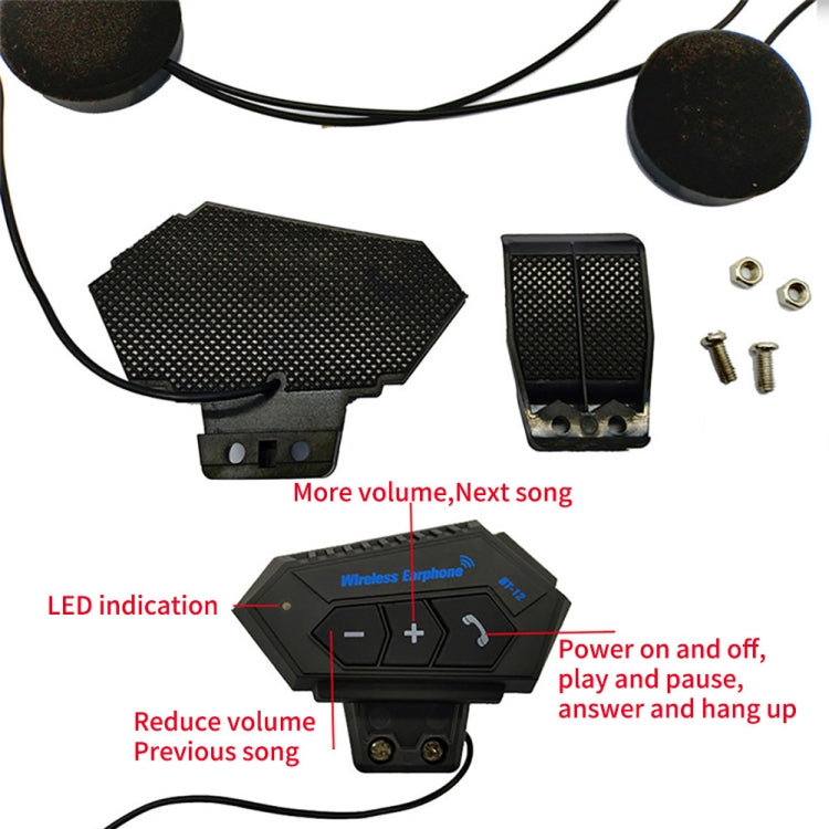 BT12 Motorradhelm-Bluetooth-Headset, Motorrad-Gegensprechanlage Bluetooth-Headset, BT12