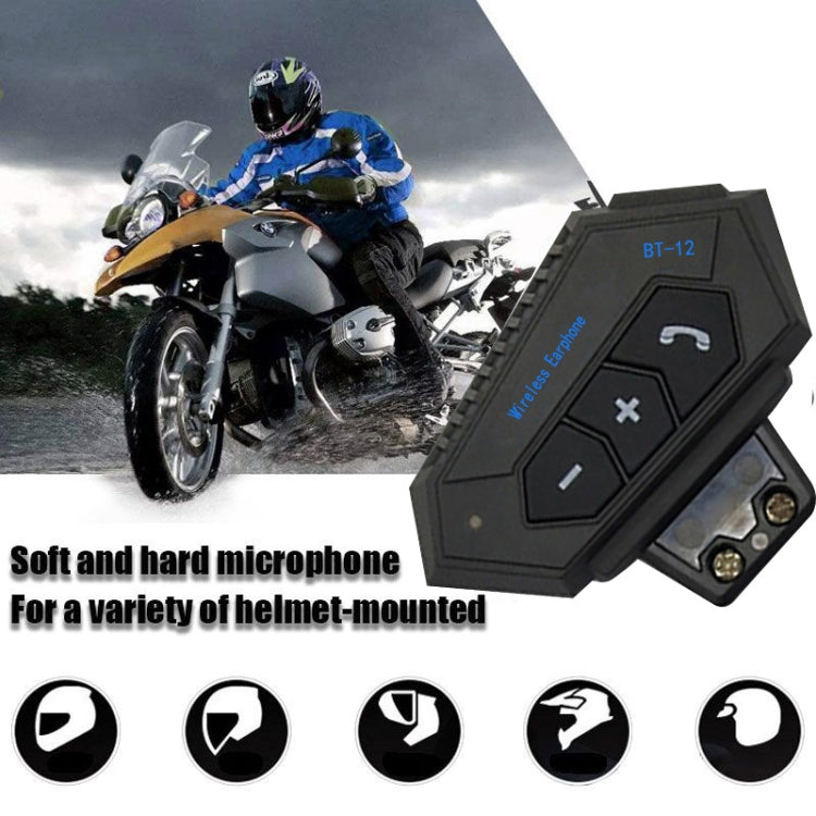 BT12 Motorradhelm-Bluetooth-Headset, Motorrad-Gegensprechanlage Bluetooth-Headset, BT12