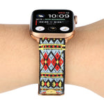 Ethnic Leather Watchband For Apple Watch Series 6 & SE & 5 & 4 40mm / 3 & 2 & 1 38mm, For Apple Watch Series 7 41mm / 6 & SE & 5 & 4 40mm / 3 & 2 & 1 38mm