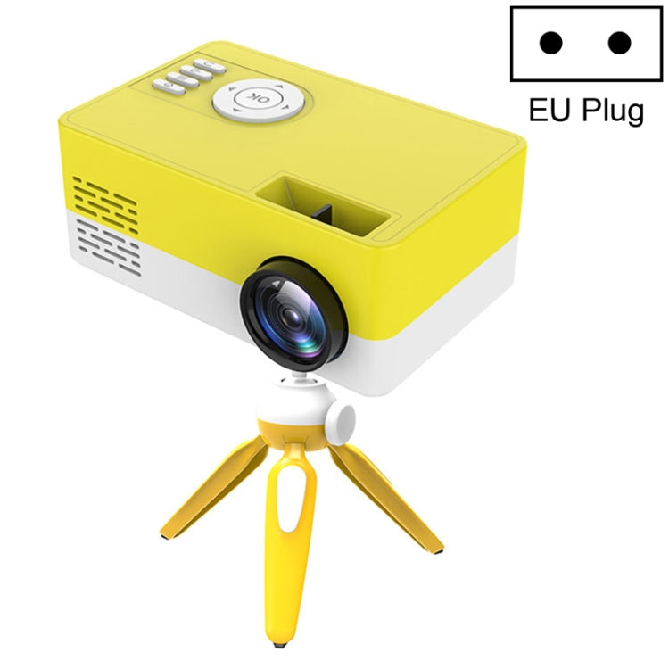 J15 1920 x 1080P HD Haushalts Mini LED Projektor mit Stativhalterung Unterstützung AV / HDMI x 1 / USB x1 / TF x 1, EU Stecker, US Stecker, UK Stecker, AU Stecker