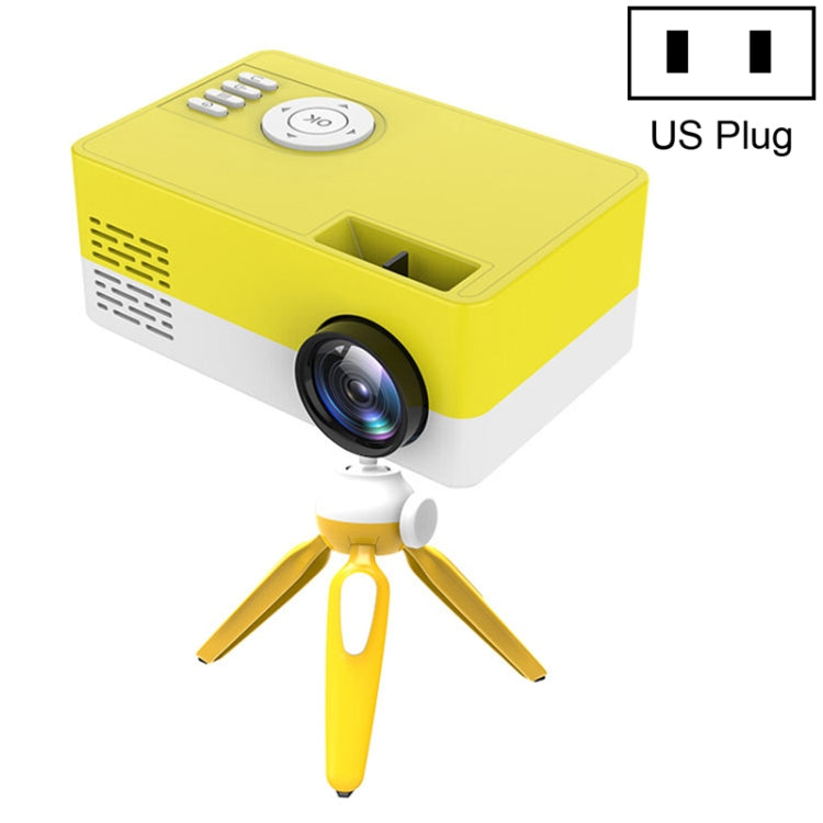 J15 1920 x 1080P HD Haushalts Mini LED Projektor mit Stativhalterung Unterstützung AV / HDMI x 1 / USB x1 / TF x 1, EU Stecker, US Stecker, UK Stecker, AU Stecker