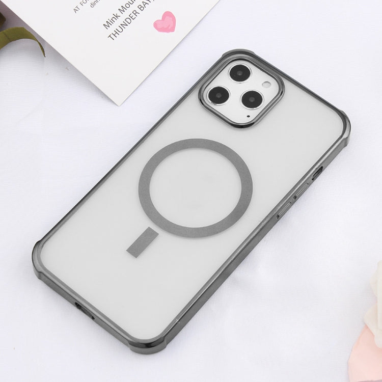 Straight Side Laser Plating Full Coverage Clear TPU Shockproof Magsafe Case, For iPhone 12 mini, For iPhone 12 Pro Max, For iPhone 12 Pro