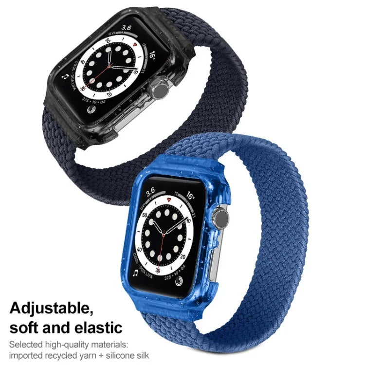 Weave Replacement Wrist Strap Watchbands with Frame For Apple Watch Series 6 & SE & 5 & 4 44mm / 3 & 2 & 1 42mm, 128mm, 135mm, 140mm, 145mm, 150mm, 155mm, 160mm, 165mm
