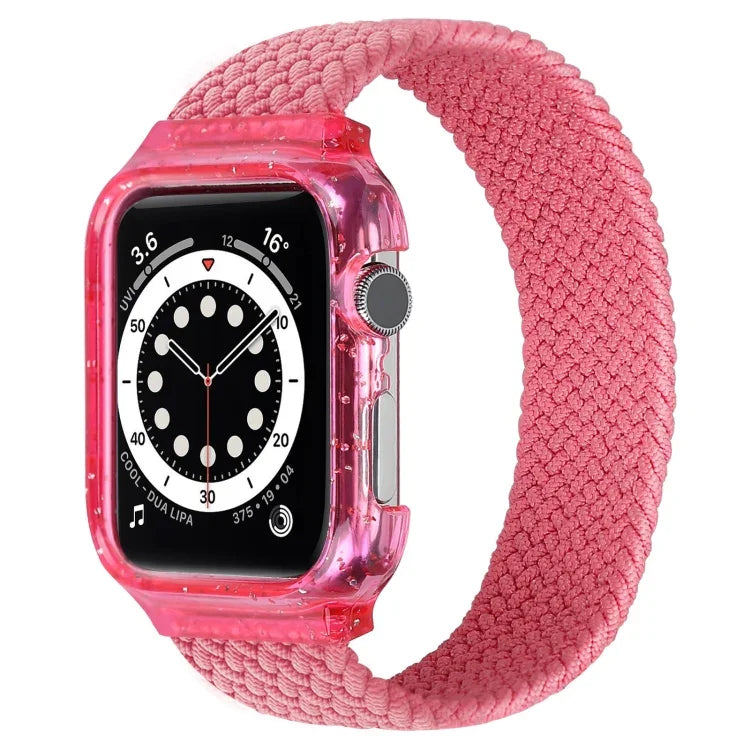 Weave Replacement Wrist Strap Watchbands with Frame For Apple Watch Series 6 & SE & 5 & 4 44mm / 3 & 2 & 1 42mm, 128mm, 135mm, 140mm, 145mm, 150mm, 155mm, 160mm, 165mm