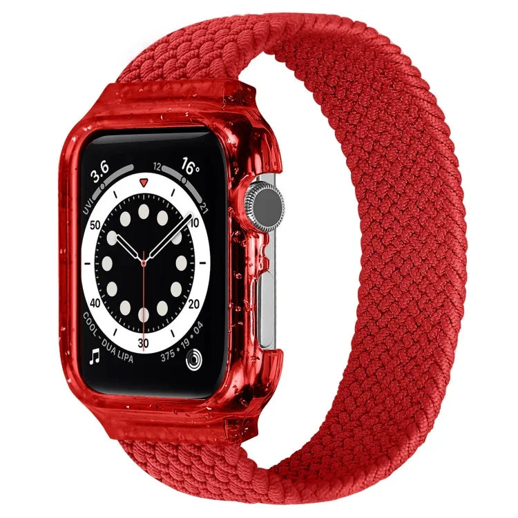 Weave Replacement Wrist Strap Watchbands with Frame For Apple Watch Series 6 & SE & 5 & 4 44mm / 3 & 2 & 1 42mm, 128mm, 135mm, 140mm, 145mm, 150mm, 155mm, 160mm, 165mm
