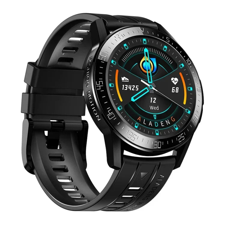 GT3 Smartwatch mit 1,3 Zoll großem, rundem Vollbilddisplay, unterstützt Schlafüberwachung, Herzfrequenzmessung und Temperaturüberwachung.