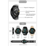 GT3 Smartwatch mit 1,3 Zoll großem, rundem Vollbilddisplay, unterstützt Schlafüberwachung, Herzfrequenzmessung und Temperaturüberwachung.