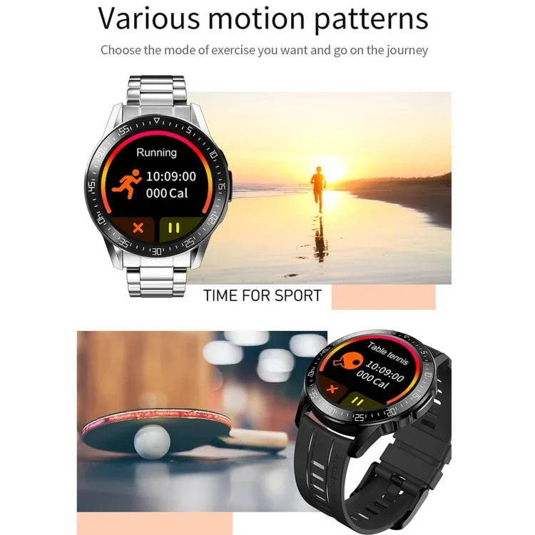 GT3 Smartwatch mit 1,3 Zoll großem, rundem Vollbilddisplay, unterstützt Schlafüberwachung, Herzfrequenzmessung und Temperaturüberwachung.