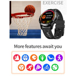 GT3 Smartwatch mit 1,3 Zoll großem, rundem Vollbilddisplay, unterstützt Schlafüberwachung, Herzfrequenzmessung und Temperaturüberwachung.