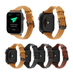 Echtlederarmband mit Crazy-Horse-Muster, passend für Apple Watch Series 7 (41 mm), 6, SE, 5, 4 (40 mm), 3, 2, 1 (38 mm) und 8, 7, SE, 2, 6, SE, 5, 4 (40 mm), 3, 2, 1 (38 mm).