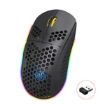 HXSJ T90 RGB-Licht Kabellose Gaming-Maus mit drei Modi