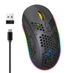 HXSJ T90 RGB-Licht Kabellose Gaming-Maus mit drei Modi