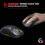 HXSJ T90 RGB-Licht Kabellose Gaming-Maus mit drei Modi