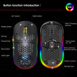 HXSJ T90 RGB-Licht Kabellose Gaming-Maus mit drei Modi