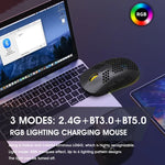 HXSJ T90 RGB-Licht Kabellose Gaming-Maus mit drei Modi